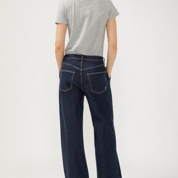 Silver Jeans Co. Wide Leg Denim Pants – Size 30 High Rise Dark Wash - Picture 2 of 8